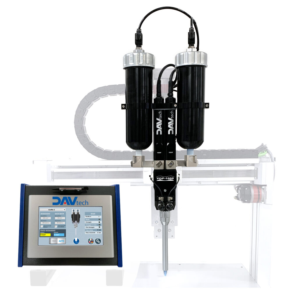 Volumetric dispensing system for Thermally Conductive Pastes and Gap Fillers in cartridges